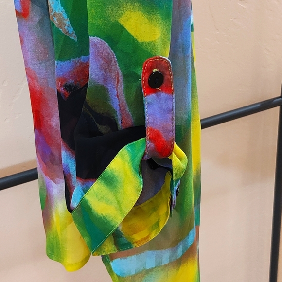 Ciara Sun Woo Sheer Abstract Blouse - Picture 3 of 8